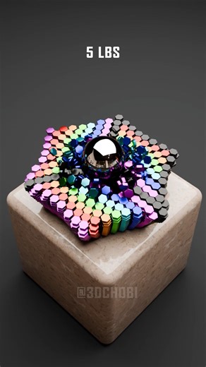 Colorful hexagons demolished, satisfying rigid body simulation #relaxing