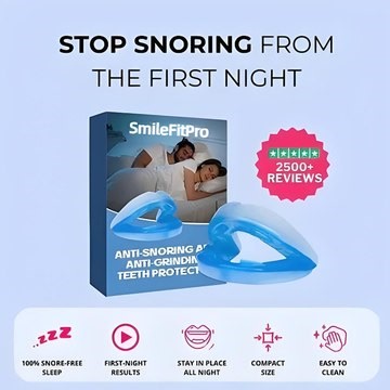 Tired of restless nights and constant fatigue? Snoring doesn’t just ruin your sleep — it affects your mood, energy, and even relationships. Meet SmileFitPro™, the soft, medical-grade mouthpiece designed by sleep specialists to open your airway naturally. No prescriptions, no boiling, no hassle — just slip it in and drift off. ✅ 94% of users report quieter nights from day one ✅ Comfortable fit for every jaw size ✅ BPA-free and reusable ✅ Backed by clinical testing 👩‍⚕️ “After 15 years in dental 