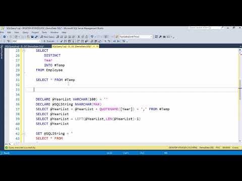 Understand about How to Use Dynamic Pivot using SQL Server in Telugu