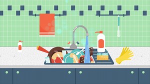 Download Washing Dishes 2D Animation for free