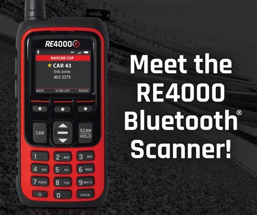 Hear your favorite driver’s uncensored audio, handsfree with powerful Bluetooth® connectivity! The RE4000 has the features you already love, now with next-level upgrades. - Wireless Bluetooth® freedom for ultimate flexibility. - Dedicated backup-frequency menu, eliminating storing backups on unused car numbers. - Vibrant full-color display for crystal-clear viewing. - Extended battery life. Powerful. Wireless. Effortless. That’s the RE4000! | Racing Electronics