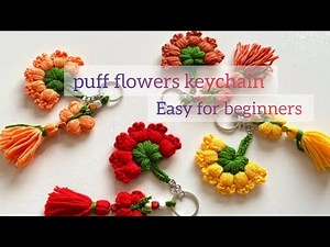 Super Easy Crochet Flower Keychain Tutorial for beginners 🌼🦋🩷👌🏻👌🏻