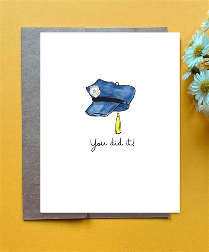 Police Academy Graduation Card Security Guard graduation card Personalizable Police Graduation Gift First Responder Grad