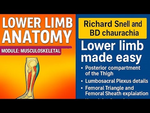 Lower limb Anatomy| Musculoskeletal Module/Block| Richard Snell and BD chaurachia