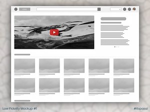 Low-Fidelity Wireframe - ExploreMore Video Aggregrator