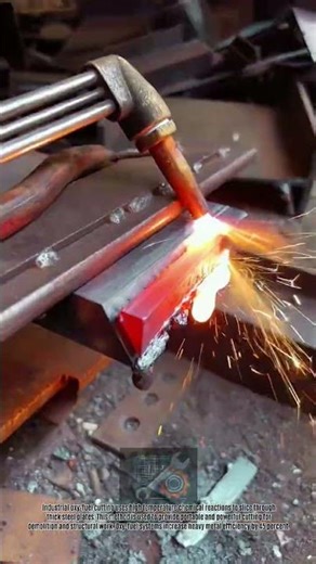 Professional Oxy-Fuel Cutting Torch Achieves Heavy Duty Metal Separation