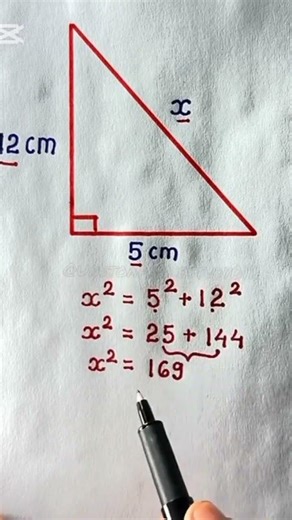 Simple Math Trick to Find the Missing Side (Pythagoras) ✅