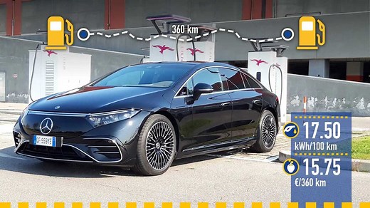 Mercedes EQS 450+, le test de la consommation réelle