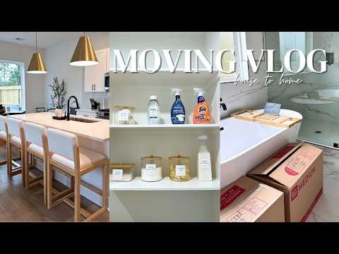 MOVING VLOG: unpacking, new furniture, home organization + more!