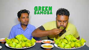 116K views · 3K reactions | Green Samose Eating Challenge | Palak Samosa Eating Competition | Indian Unique Food | Craziest Food Competitions | Facebook