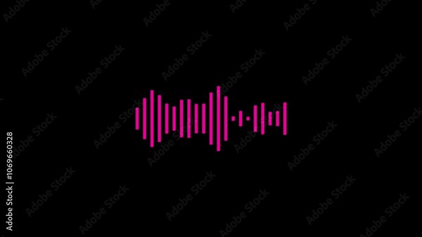 Sound Wave Animated In White Background. White audio waveform spectrum animation, Visualization sound graphic element. Formats UHD, HD, 1080p 4K.