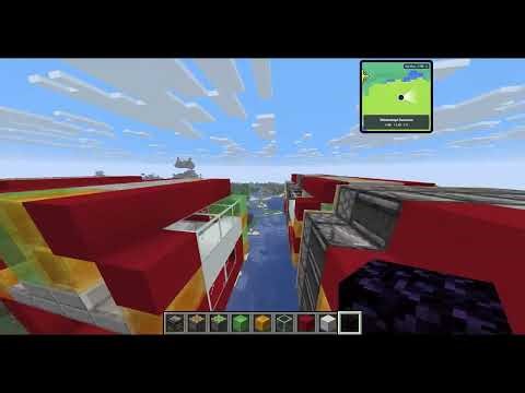 I invented a double-decker train in Minecraft.