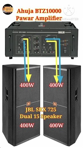 Ahuja BTZ 10000 Pawar Amplifier/JBL SRX 725 Dual 15Top