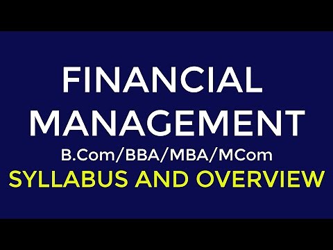 Financial Management Syllabus Overview