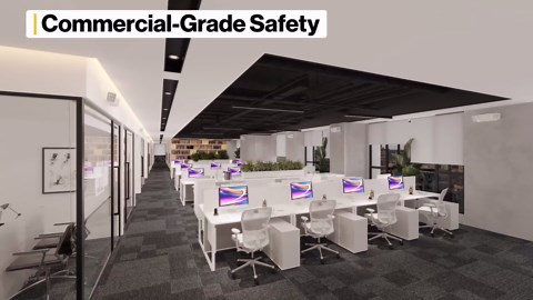 Sunco 6 Pack LED Emergency Lights for Business, Commercial Lighting, Power Outages, Offices, with Backup Battery (90 Minutes), Wall Mount, Hard Wired, 120-277V, Fire Resistant (94V-0) UL
