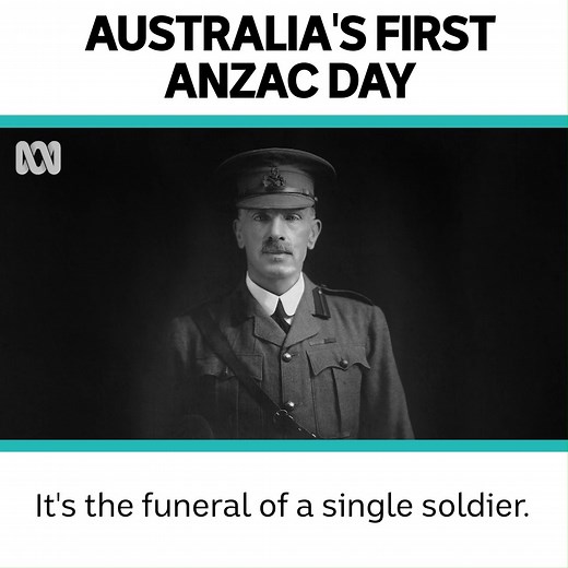 Shot by a sniper while visiting the frontline in World War I, Major General William Throsby Bridges' funeral marks the beginning of the first Anzac Day. 🕊 #AnzacDay | ABC Australia