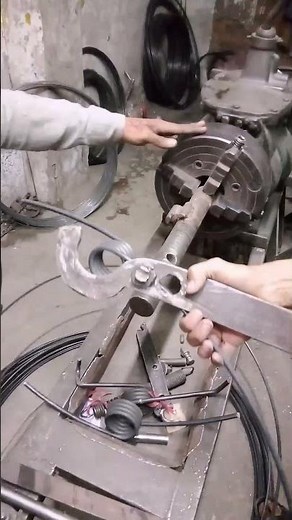 Making a Spring on machine by handle#Short