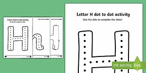 Alphabet H Dot-to-Dot Activity