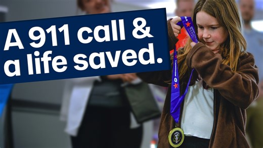 When 9-year-old Bailee’s dad collapsed at home, she stayed calm and made a 911 call that helped save his life. In this video, hear her story and learn how preparation, courage, and the guidance of emergency dispatchers can make all the difference in a real-life emergency. Bailee received a Heroes Award from Johnston County for her bravery. Want to help your kids be ready? Talk to them about when and how to call 911. It can save a life. | Johnston County Government