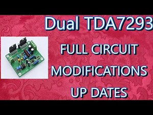 Dual TDA7293. Full circuit diagram, modifications.