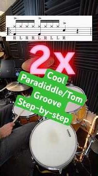 Fast 16th/32nd Paradiddle-Tom-Groove #drums #drumlessons #drumgroove