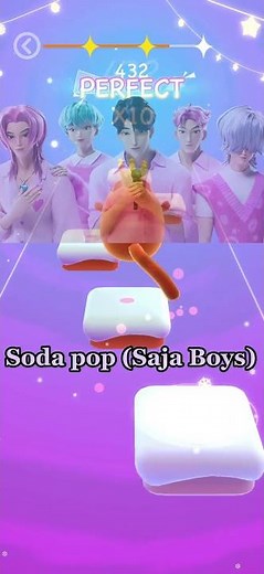 Soda Pop (Saja Boys) - Bongo Cat Meow Cover in Tiles Hop #kpopdemonhunters #sajaboys