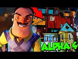 Hello Neighbor ALPHA 4 - NEW CUTSCENE! SECRET ELEVATOR & HUGE NEW HOUSE! (Alpha 4 GAMEPLAY)