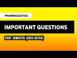 Pharmaceutics Important Questions | B Pharm First Semester