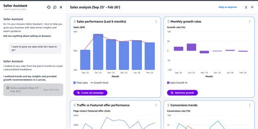Amazon’s new AI experience helps sellers visualize and grow their business in real time—here's how it works