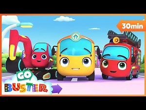 Buster's COLORFUL Car Wash | Go Buster - Bus Cartoons & Kids Stories