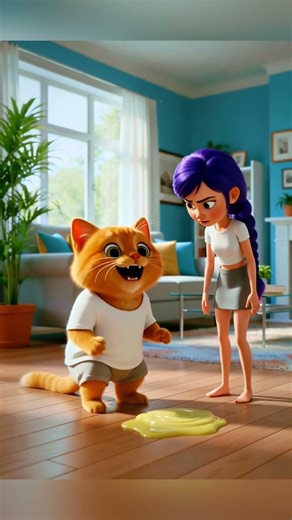 it's not slime, but cat poop 😱 #cat #comedy #funny #cute #catlovers #pets