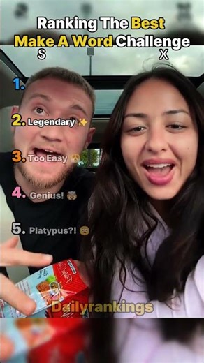 Ranking The Best Make a Word Challenge moments 🤩 #shorts #wordgame #funny #challenge