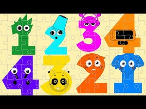 Puzzle Game Numbers 1234 Song for Kids | Learn Numbers Together with Sprunki | Fun Numbers Song