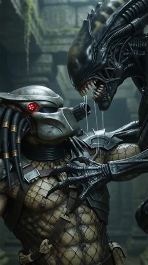 The REAL Predator vs Alien Battle 💀👽 | AVP #Shorts #AVP #Predator #Alien #Xenomorph #Yautja #SciFi