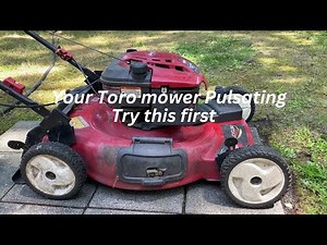 Toro Recycler lawn mower running rough
