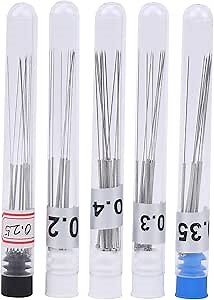 3D Printer Nozzle Cleaning Kit Silver Stainless Steel Nozzle Cleaning Tool Printer Accessories 0.2/0.25/0.3/0.35/0.4mm Set