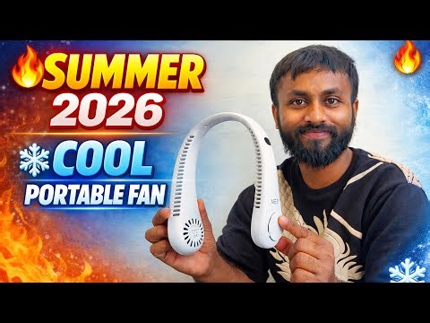 Summer cool portable fan 2026 Review | Best Neck Fan for Extreame Heat 🔥💧