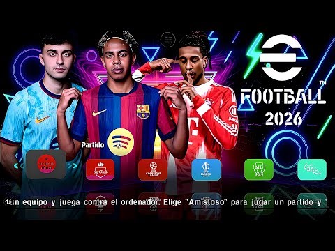 SAIU! EFOOTBALL PES 2026 PPSSPP DOWNLOAD MEDIAFARE LINK DIRETO! VERSÃO 100% ATUALIZADA