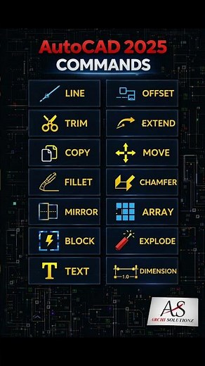 AutoCAD 2025 Commands You Must Know #autocad #cad #shorts #engineering #mep