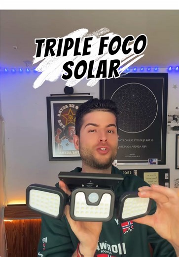 TRIPLE FOCO SOLAR! #foco #solar #luz #led #triple