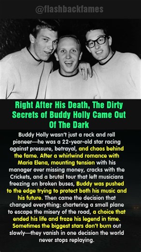Right After His Death, The Dirty Secrets of Buddy Holly Came Out Of The Dark #shorts