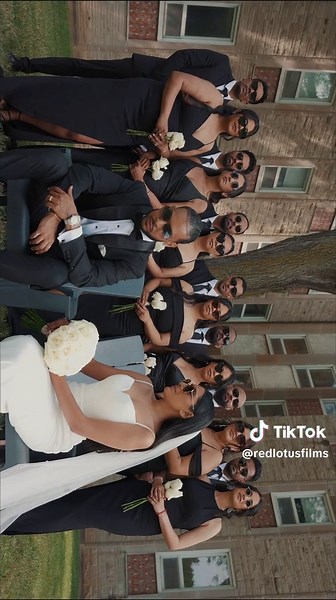 Had to hop on this trend for our last wedding! These looked way to elite together not to try this ✊🏾😎 #WeddingVideography #LoveStoriesUnfold #WeddingInspiration #WeddingFilm #redlotusfilms #WeddingCinematography #bride #bridesmaids