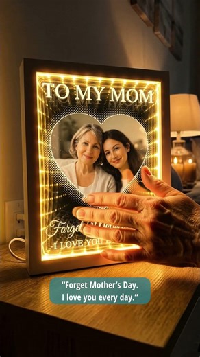Custom Photo Infinity Mirror Light Box - Gift For Mom - Celebrating Moms With Love - IML-YL0501 V1.1