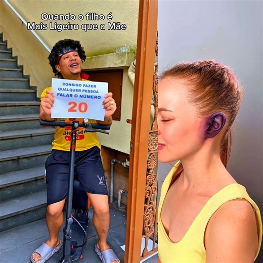 Quando o filho é mais ligeiro que a Mãe 🤣