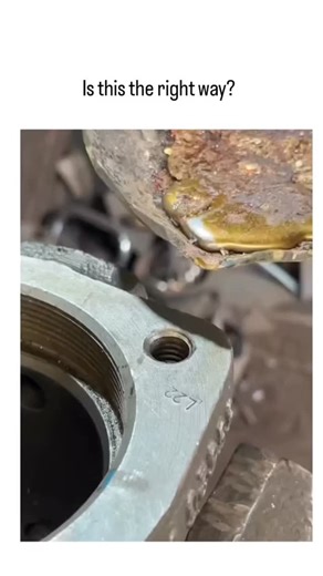 global on Instagram: "The video depicts a DIY repair of a stripped bolt hole in an aluminum cylinder head using brass brazing to fill the void, followed by drilling and tapping new threads, a method seen in automotive workshops for quick fixes.Replies largely criticize the approach for potential weakness under torque and risk of heat-induced warping, favoring Helicoil or Time-Sert inserts, which studies in materials engineering show restore up to 90% of original thread strength without altering