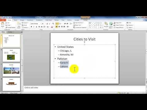 MS PowerPoint Tutorial - Working with Nested Lists