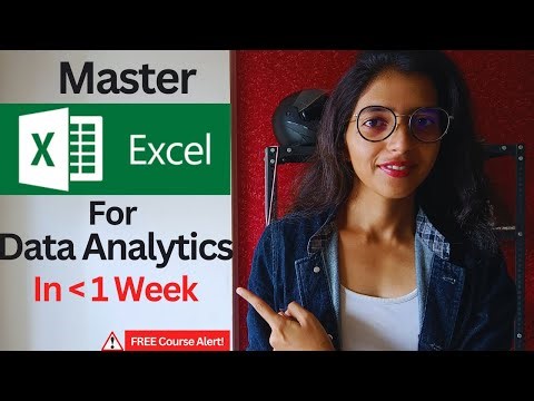 Learn Excel In 7 Days With THIS Free Course🚀 |18+ LPA Data Analyst| #excelforbeginners #dataanlysis