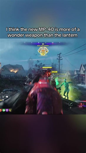 I think the new MP-40 is more of a wonder weapon than the lantern melee weapon in the new COD BO7 zombies map, Totenreich. #callofduty #codzombies #gaming #blackops #cod