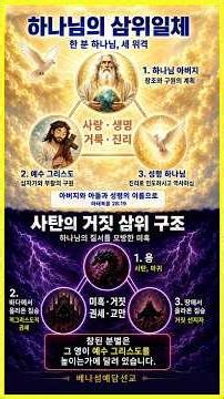 하나님의 삼위일체 vs 사탄의 거짓 삼위 구조 #삼위일체 #하나님 #예수님 #성령 #사탄 #마귀 #귀신