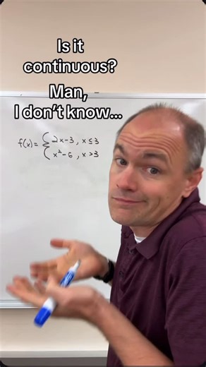 Tyler Wallace on Instagram: "Three things to check for continuity! #calc #continuous #apcalc #limits"